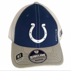 Indianapolis Colts Hat Reebok Mesh Trucker Hat Size Medium/Large